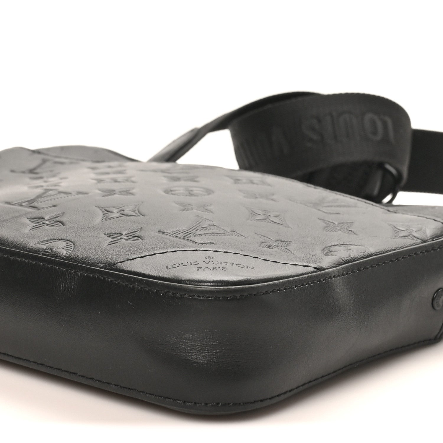 Calfskin Monogram Shadow Duo Messenger Black