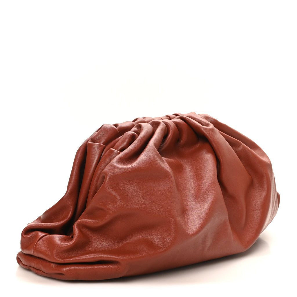 Smooth Butter Calf The Pouch Oversized Clutch Rust