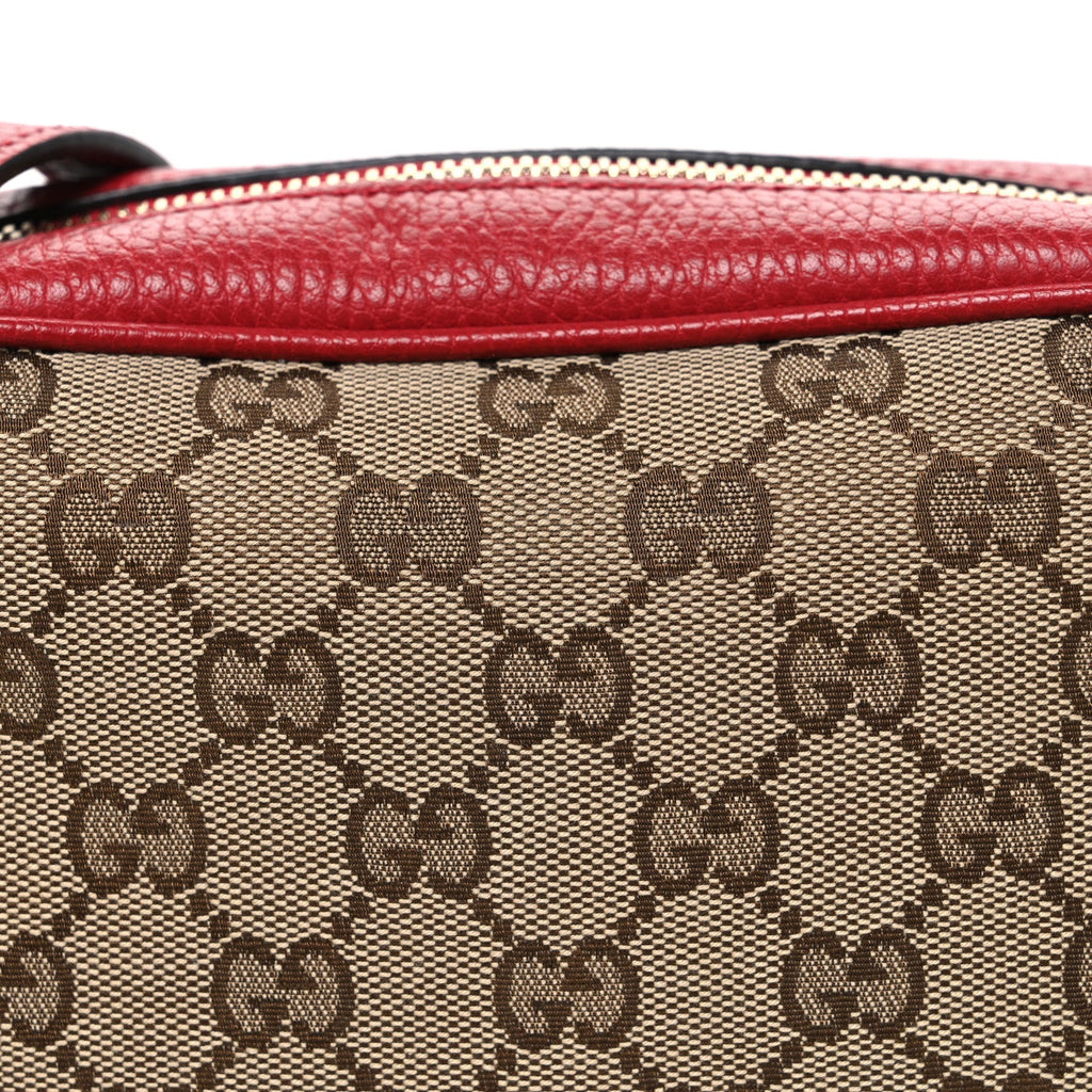 Monogram Dollar Calfskin Mini Bree Messenger Bag Red