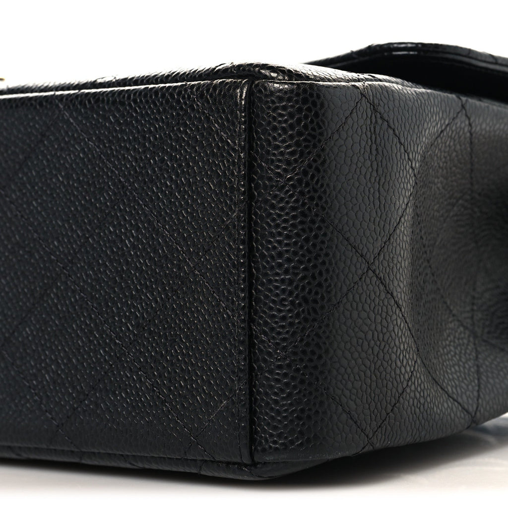 Caviar Quilted Maxi Double Flap Black