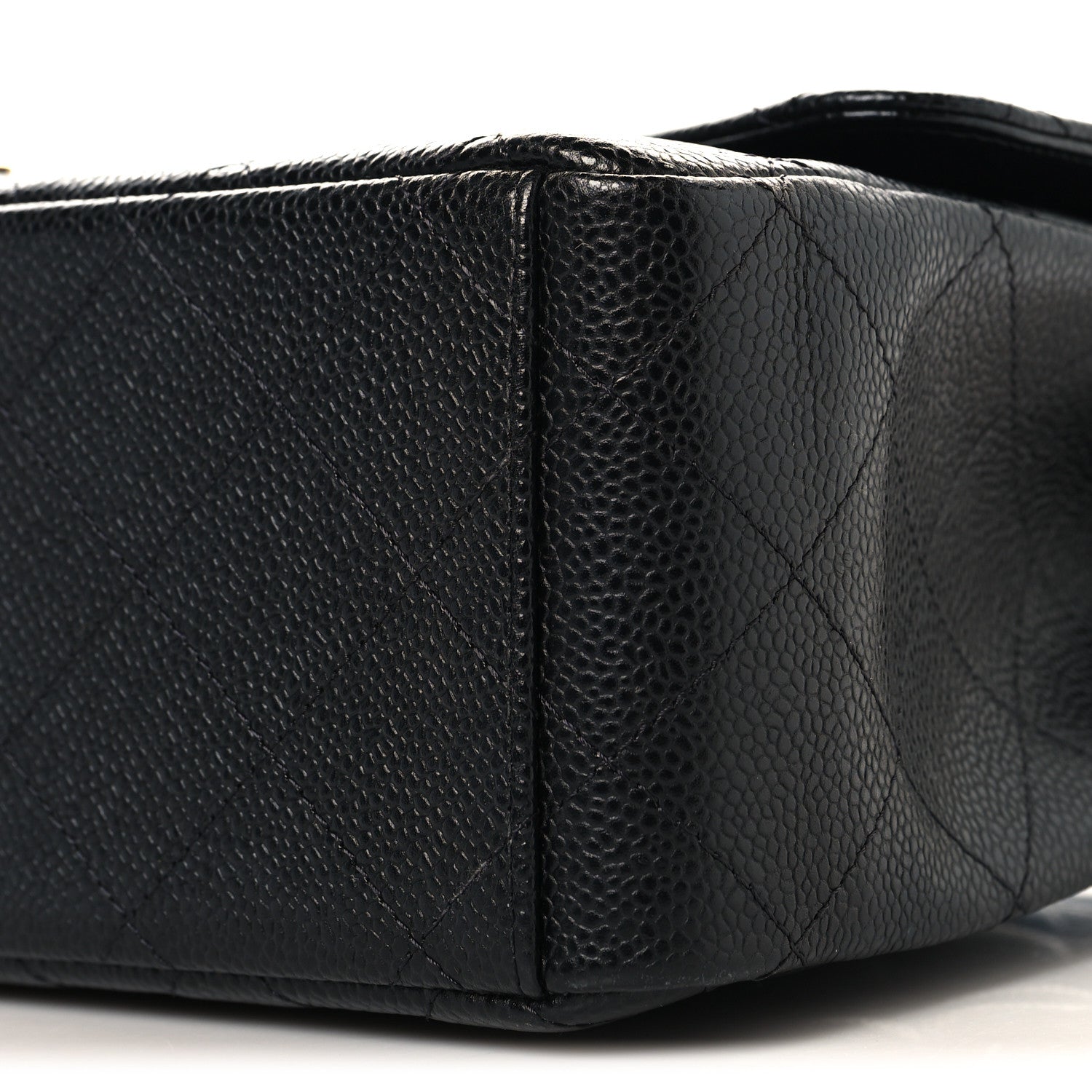 Caviar Quilted Maxi Double Flap Black