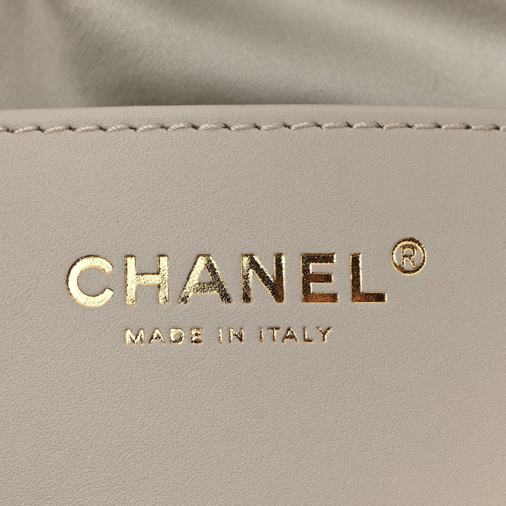 Caviar Quilted Small Chanel 25 Handbag Light Grey