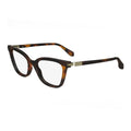 Salvatore Ferragamo Eyeglasses Cat Eye Full Rim, Blue Navy Frame and Clear Demo Lenses Lens SF2991414