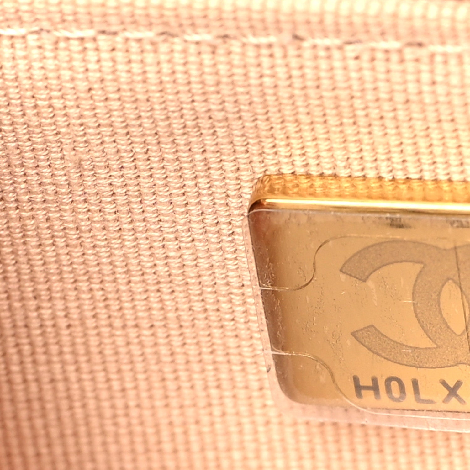 Caviar Quilted Wallet on Chain WOC Beige