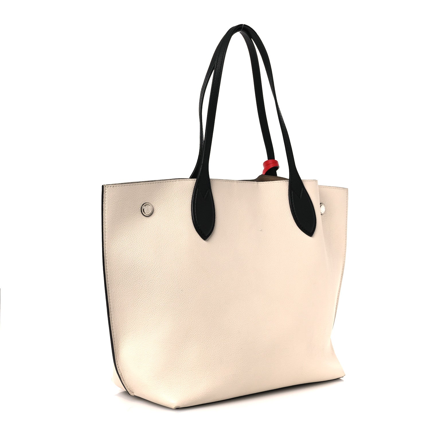 Calfskin Lockme Go Tote Kabuki Red Quartz Black