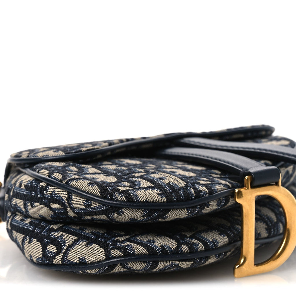 Oblique Mini Saddle Bag Blue