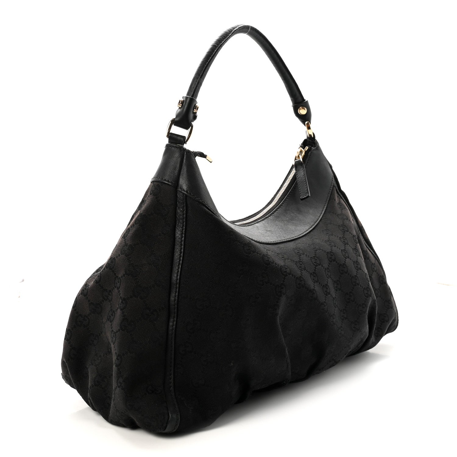 Monogram Large D Ring Hobo Black