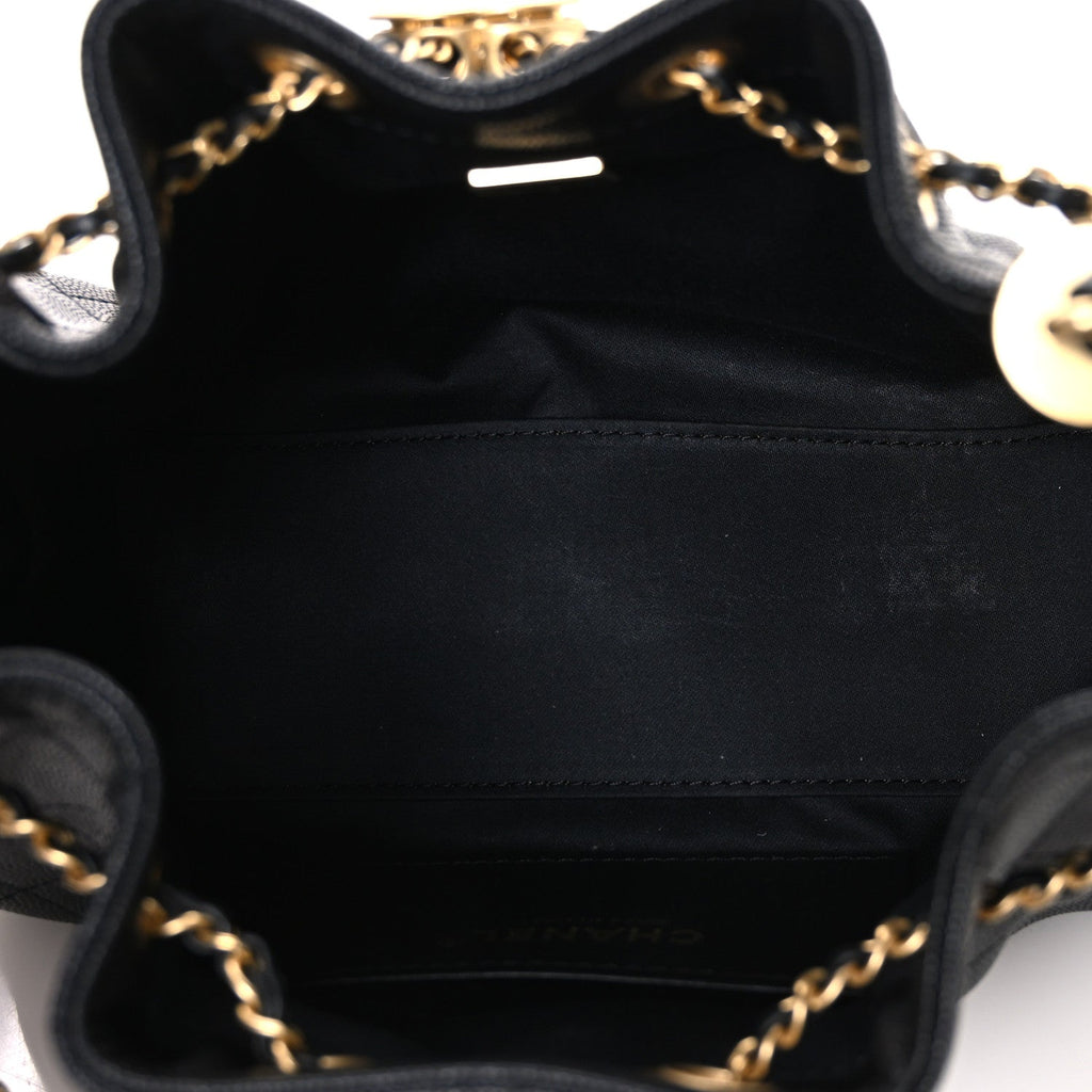Caviar Quilted Mini Chanel 25 Handbag Black Black