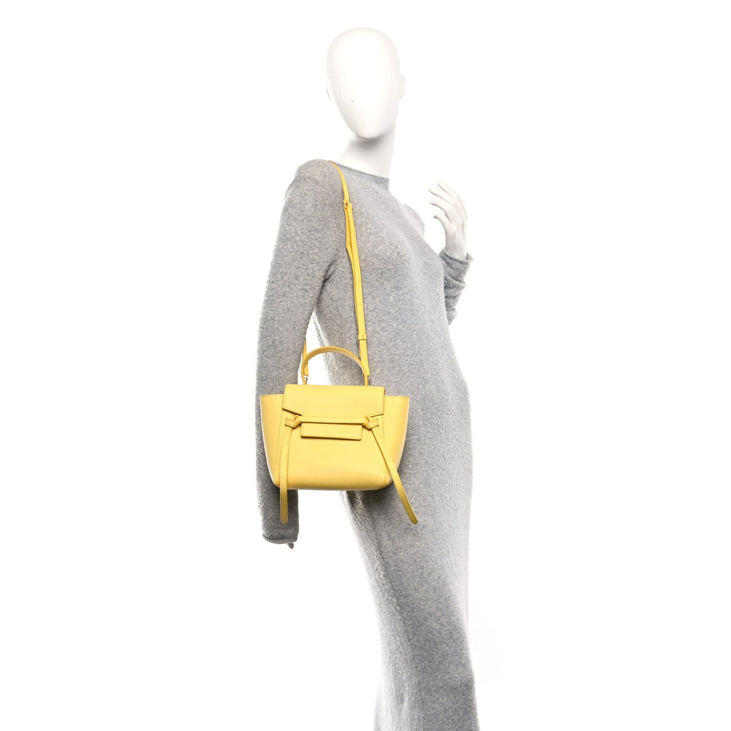 Grained Calfskin Nano Belt Bag Citrus