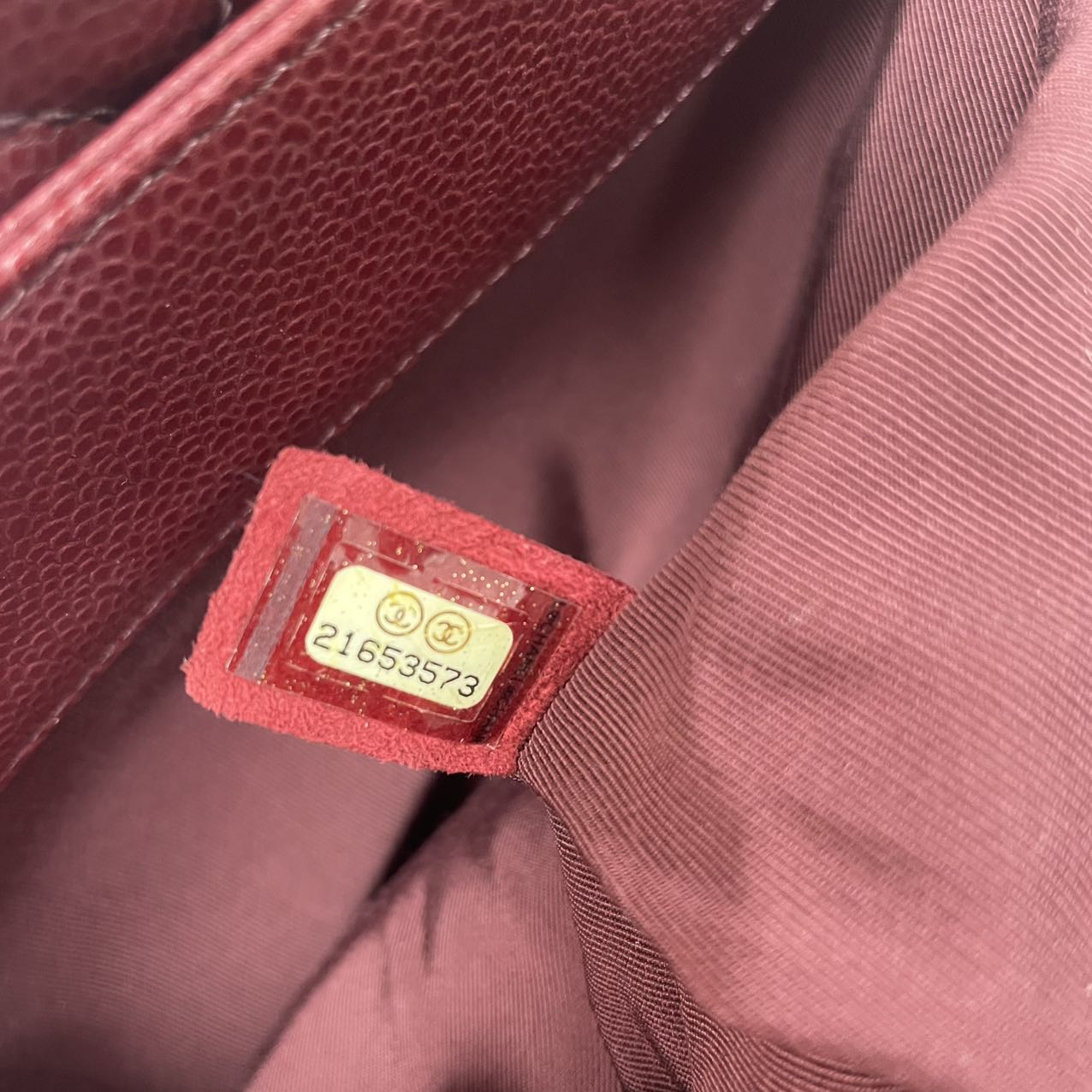Chanel Burgundy Red Caviar Leather City Shopping Tote Bag 2016