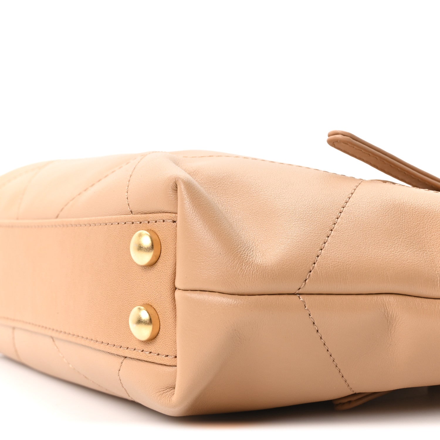 Calfskin Quilted Mini Coco Shopping Bag Brown