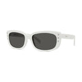 Celine Sunglasses Oval Full Rim, White Frame and Grey Lens CL40072I25N