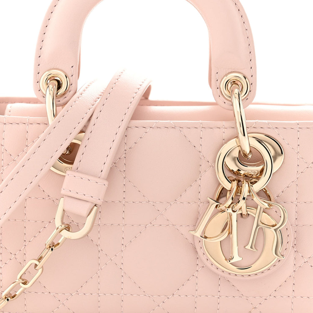 Lambskin Cannage Micro Lady D-Joy Powder Pink