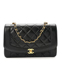 Lambskin Quilted Small Single Flap Black