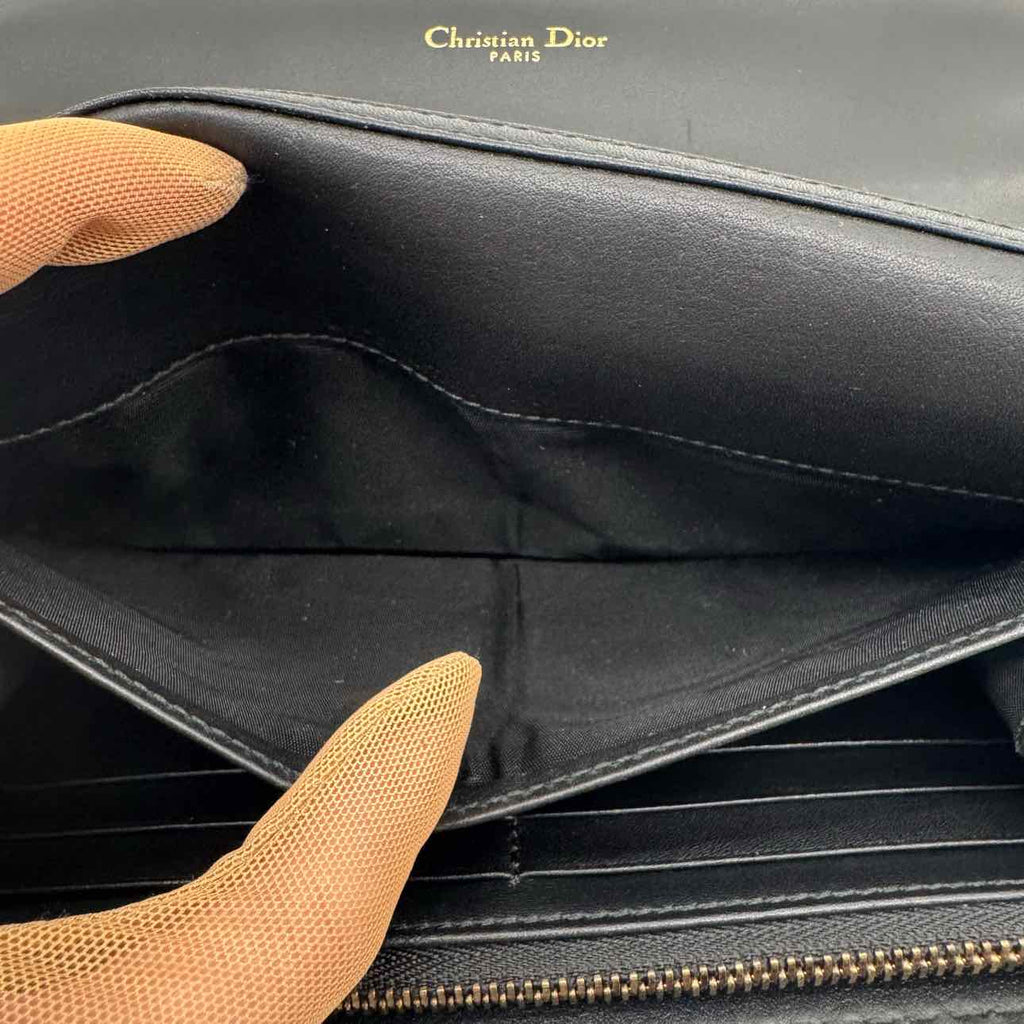 DIOR Calfskin J'Adior Chain Flap Bag Black