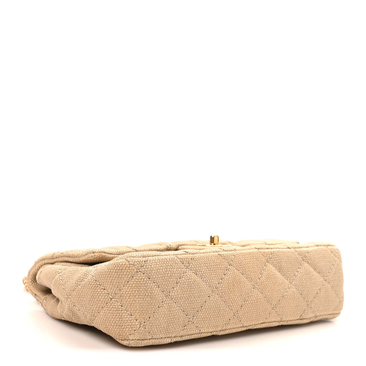 Jersey Quilted Small Single Flap Beige