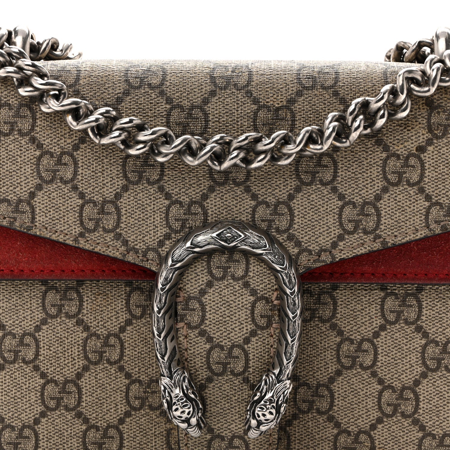 GG Supreme Monogram Mini Dionysus Shoulder Bag Red