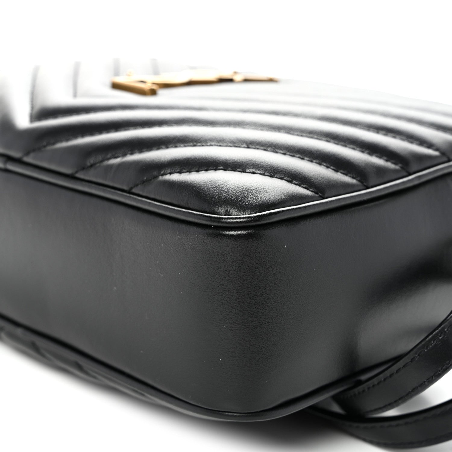 Calfskin Matelasse Monogram Lou Camera Bag Black