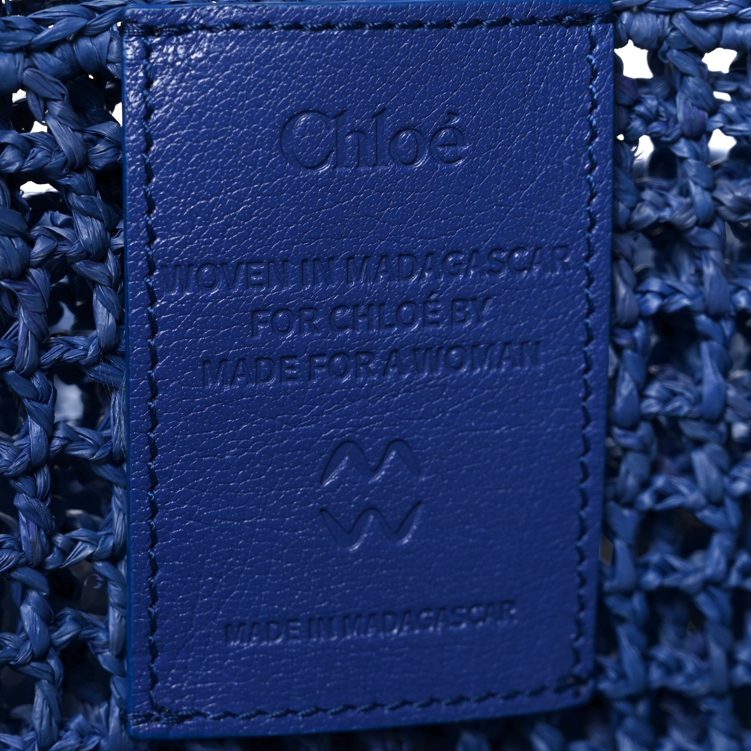 Raffia Summer Banana East West Tote Ashes Blue