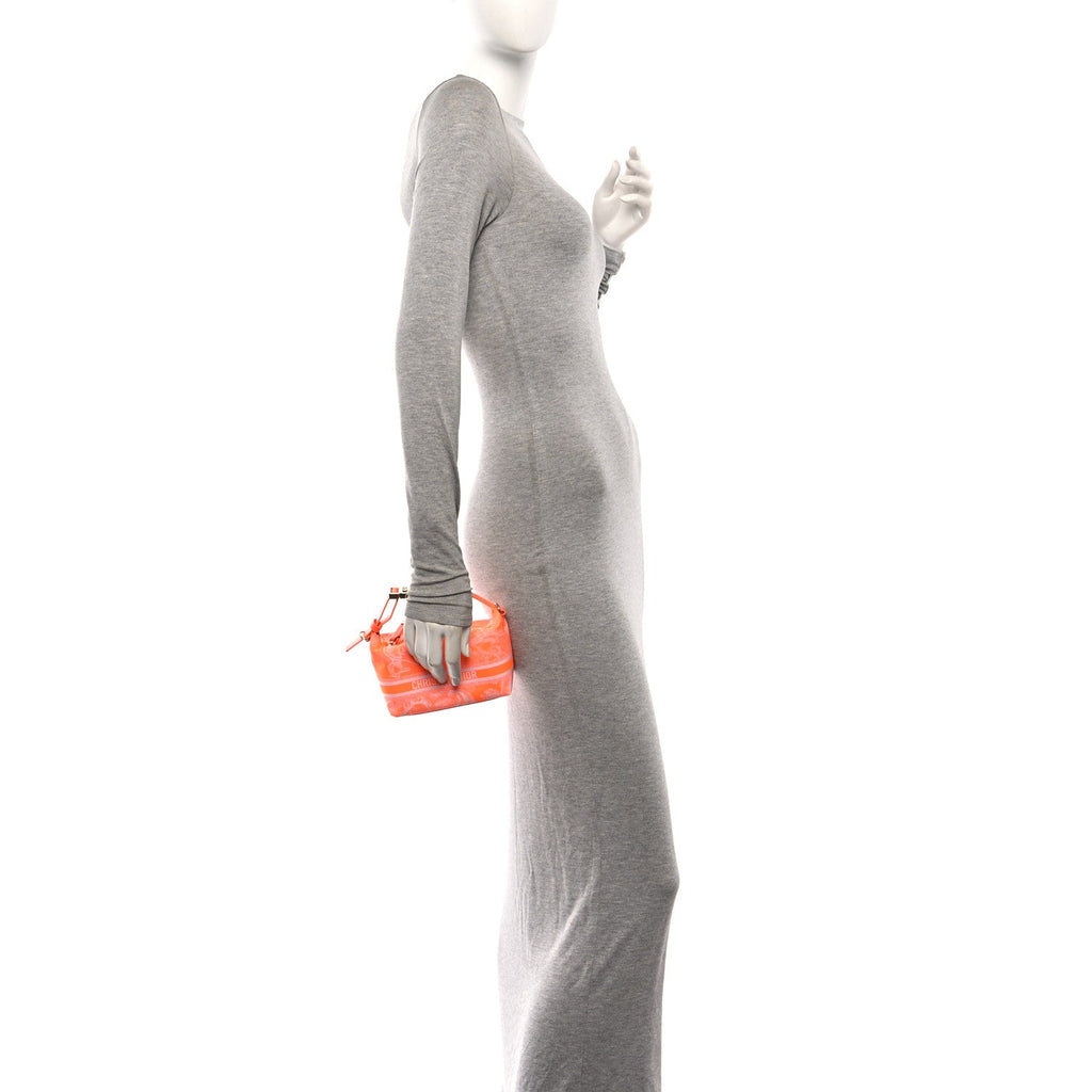 Technical Fabric Toile De Jouy DiorTravel Nomad Pouch Orange