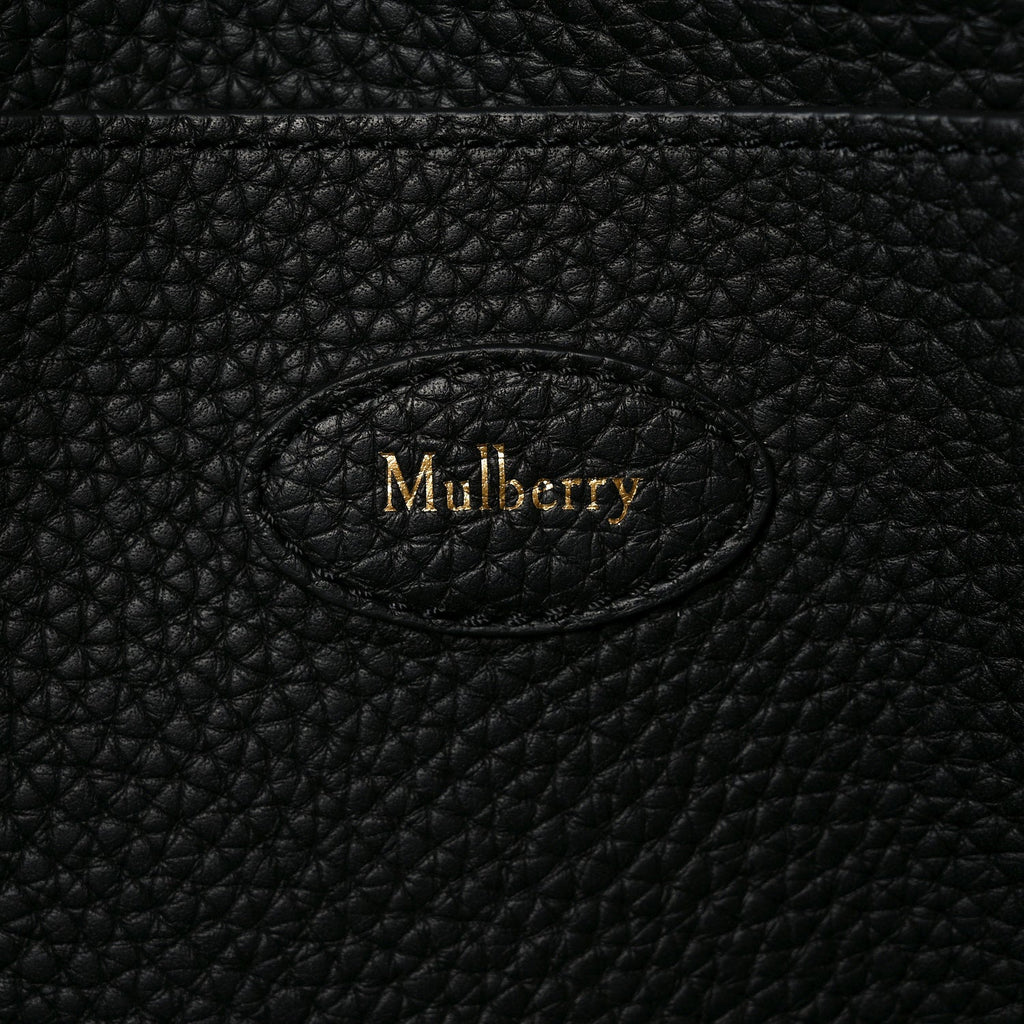 Heavy Grain Small Soft Bayswater Satchel Black