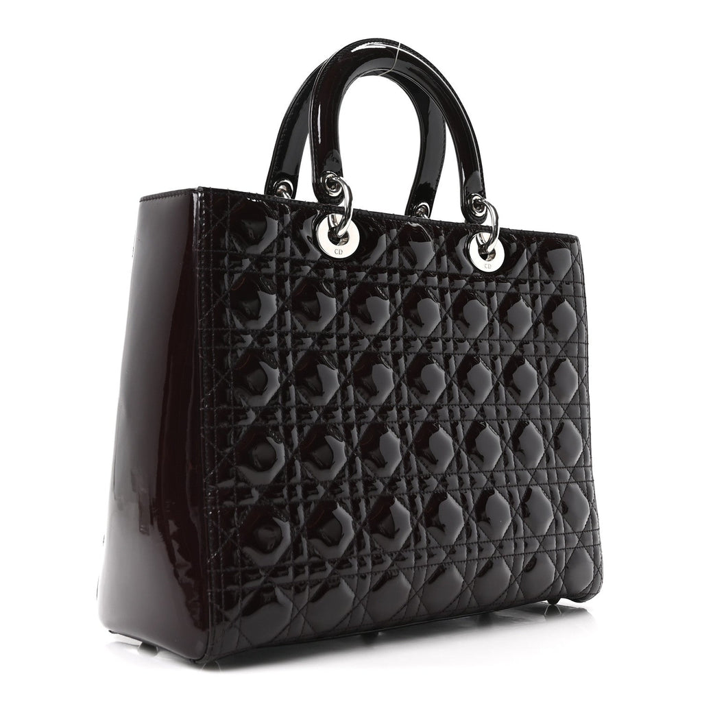 Patent Cannage Large Lady Dior Violet Purple
