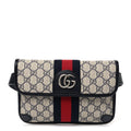 GG Supreme Monogram Web Small Ophidia Belt Bag 95 38 Beige Navy