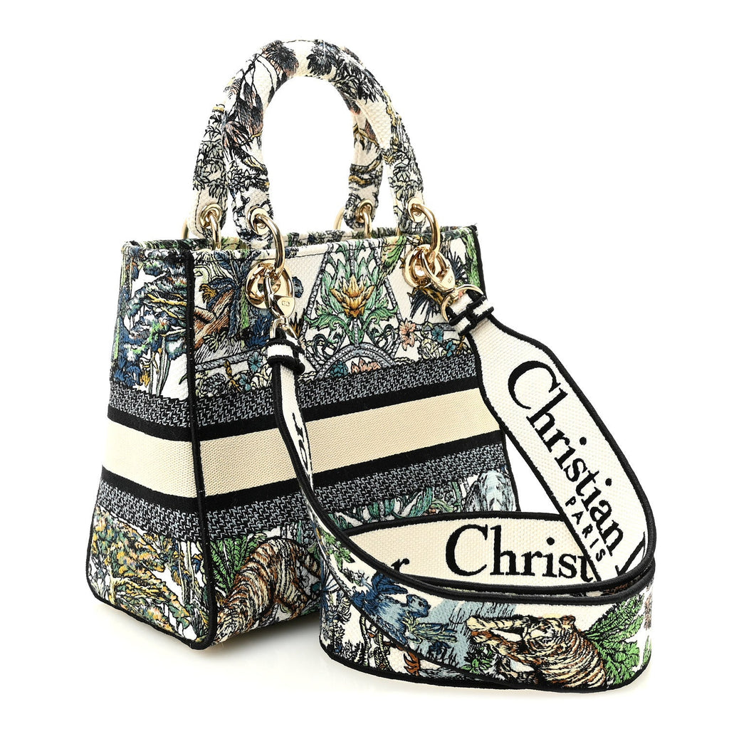 Canvas Embroidered Etoile de Voyage Medium Lady D-Lite Multicolor