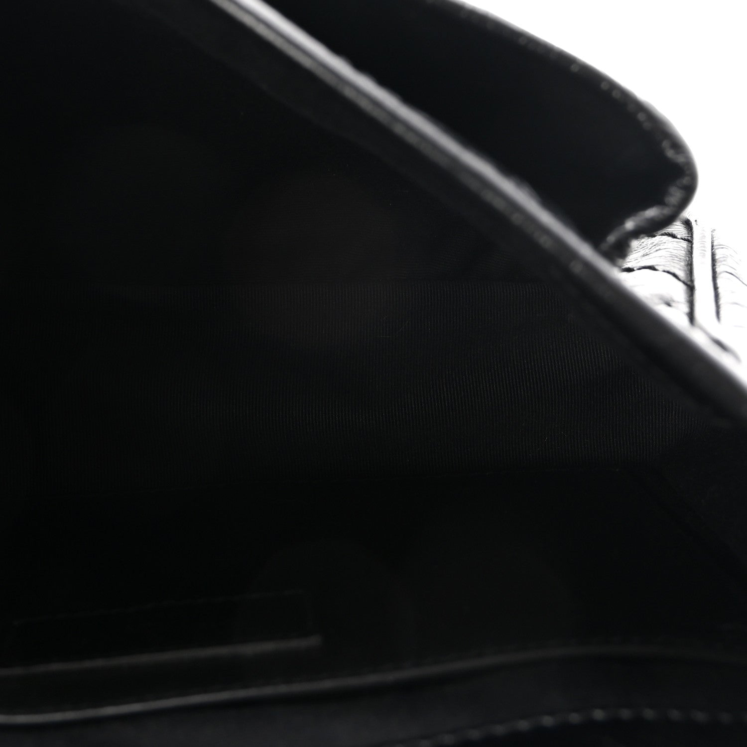 Crinkled Calfskin Matelasse Monogram Baby Niki Chain Satchel Black