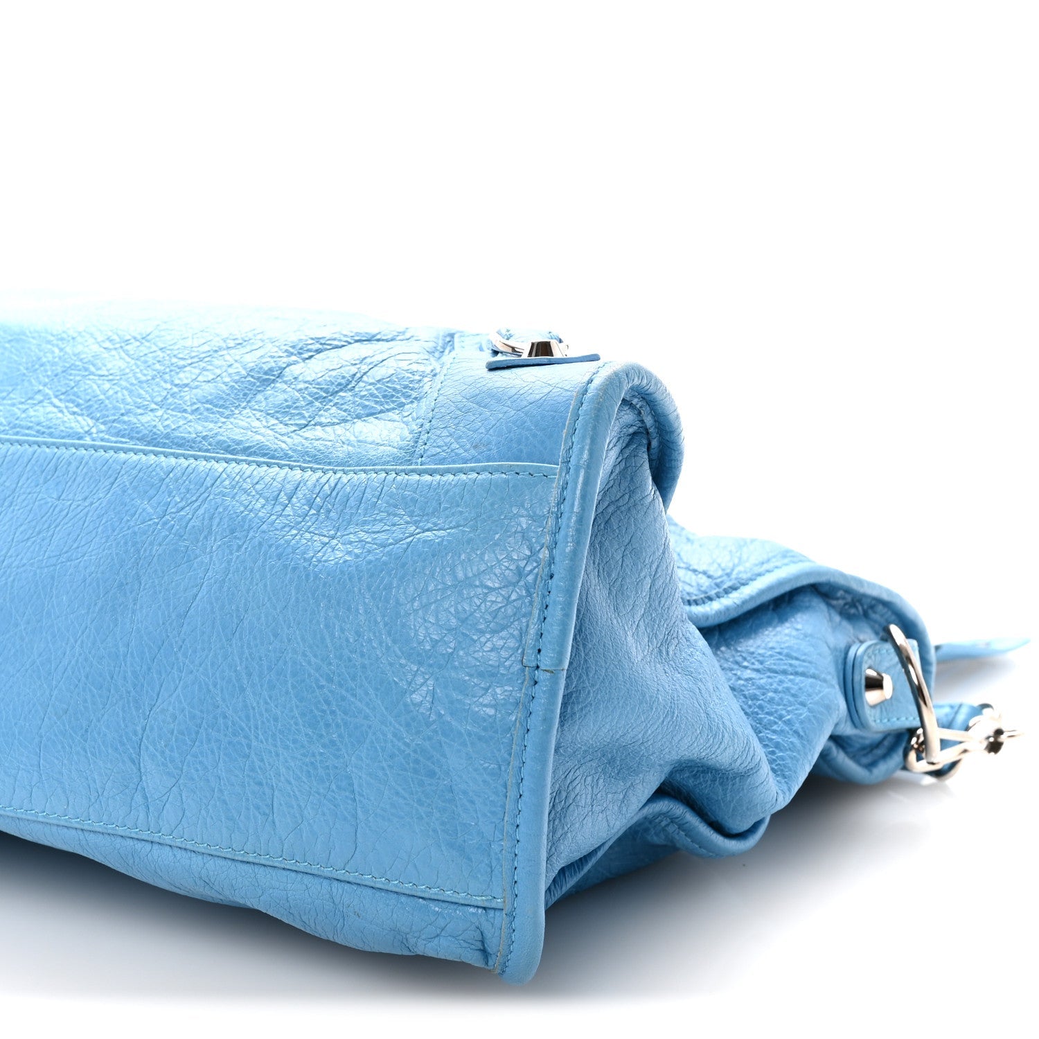 Agneau Classic Silver Hardware City Bleu Azur Clair