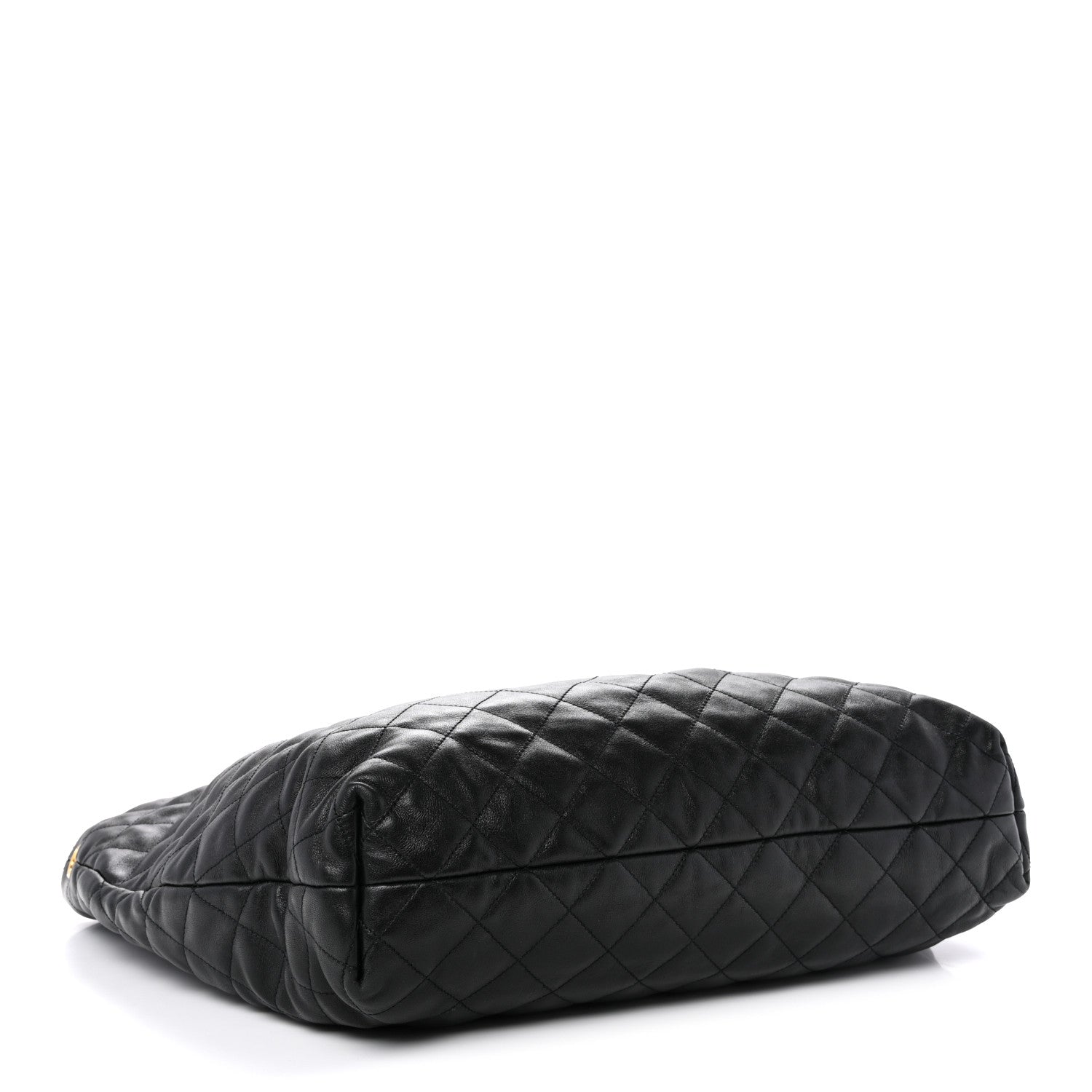 Lambskin Quilted Maxi Icare Shopping Tote Black