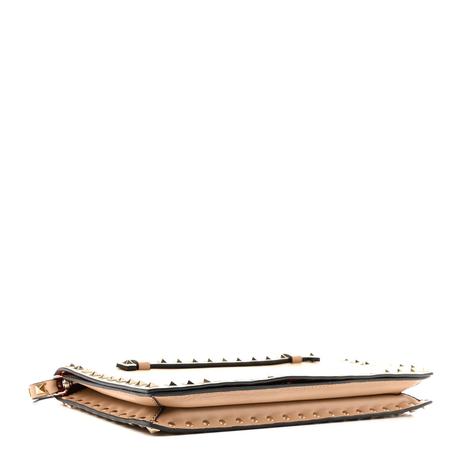 Nappa Rockstud Wristlet Clutch Alpaca