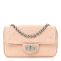 Galuchat Stingray Crystal Embellished 2.55 Reissue Mini Flap Light Pink