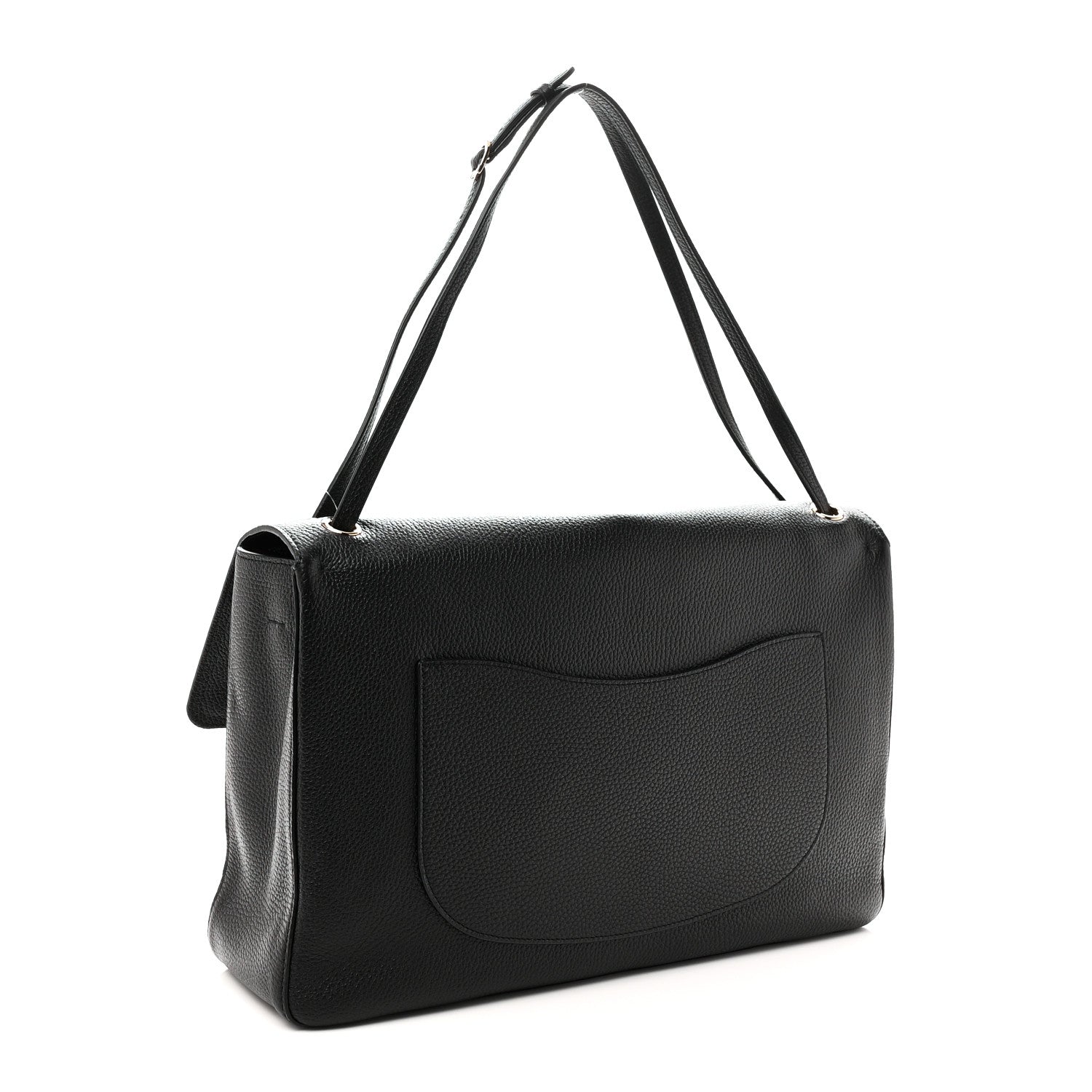 Grained Calfskin Souplissimo Maxi Flap Black