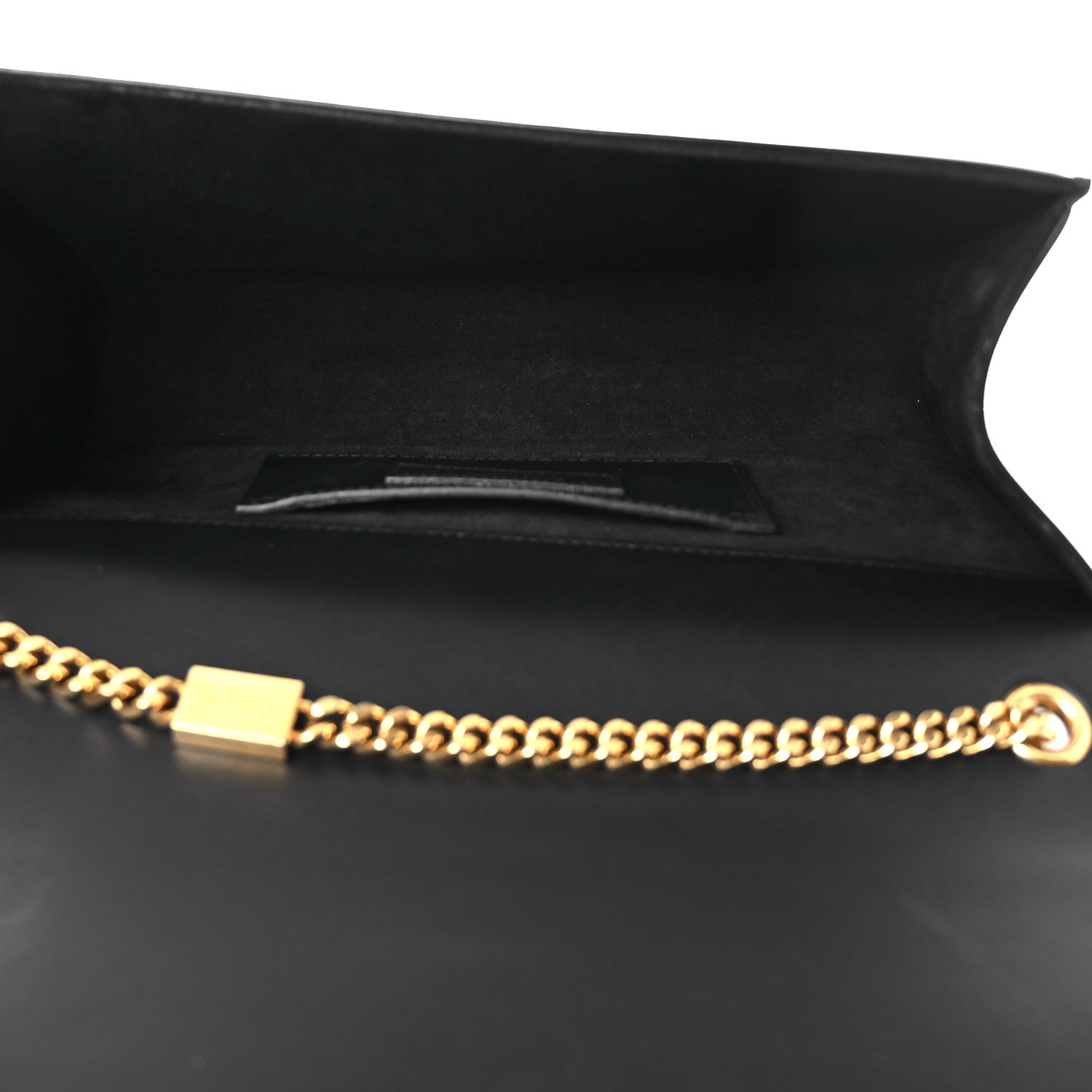 Smooth Calfskin Medium Classic Monogram Kate Tassel Satchel Black