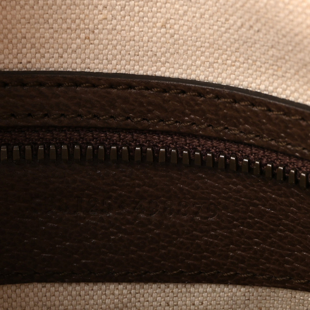 GG Supreme Monogram Web Small Ophidia Half Moon Hobo Brown