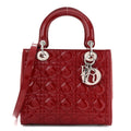 Patent Cannage Medium Lady Dior Red