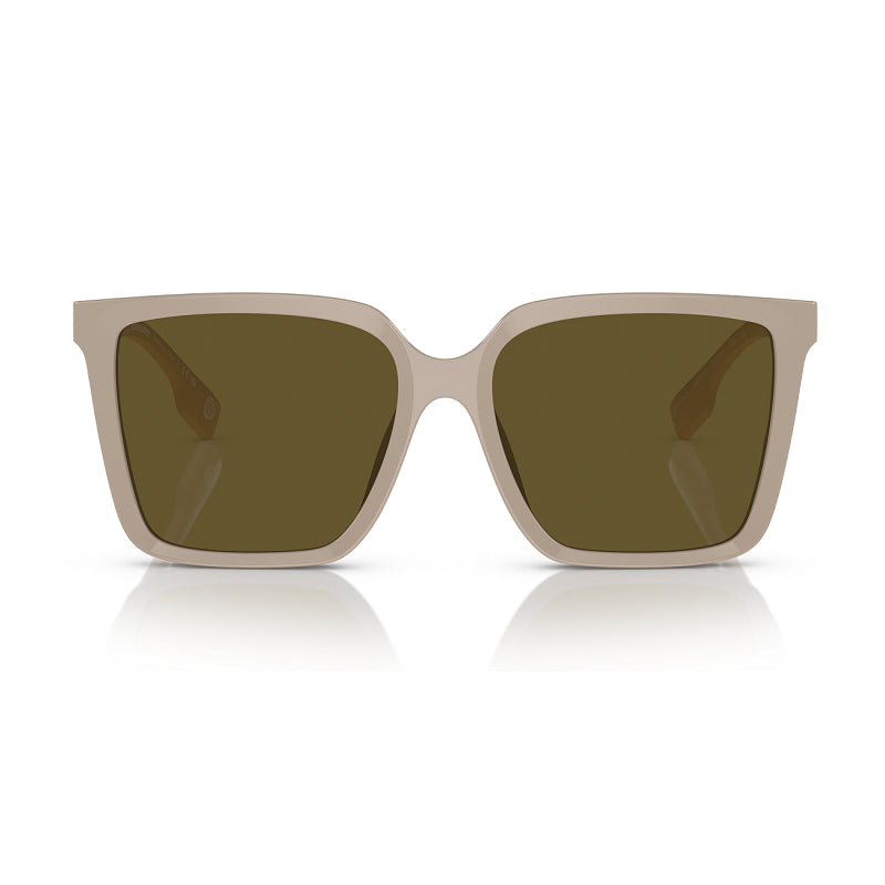 Burberry Sunglasses Square Full Rim, Beige Frame and Dark Brown Lens BE4411D380773
