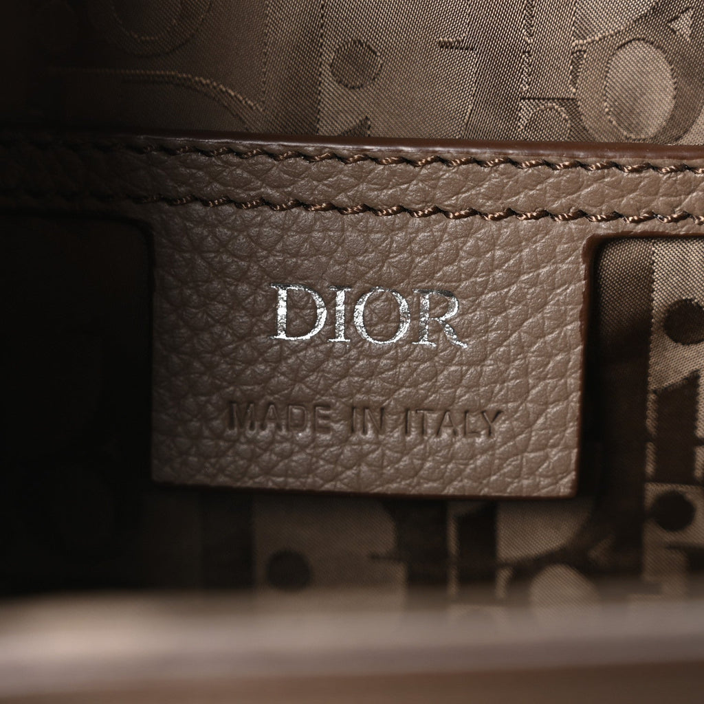 Grained Calfskin Hit The Road Bag Brown
