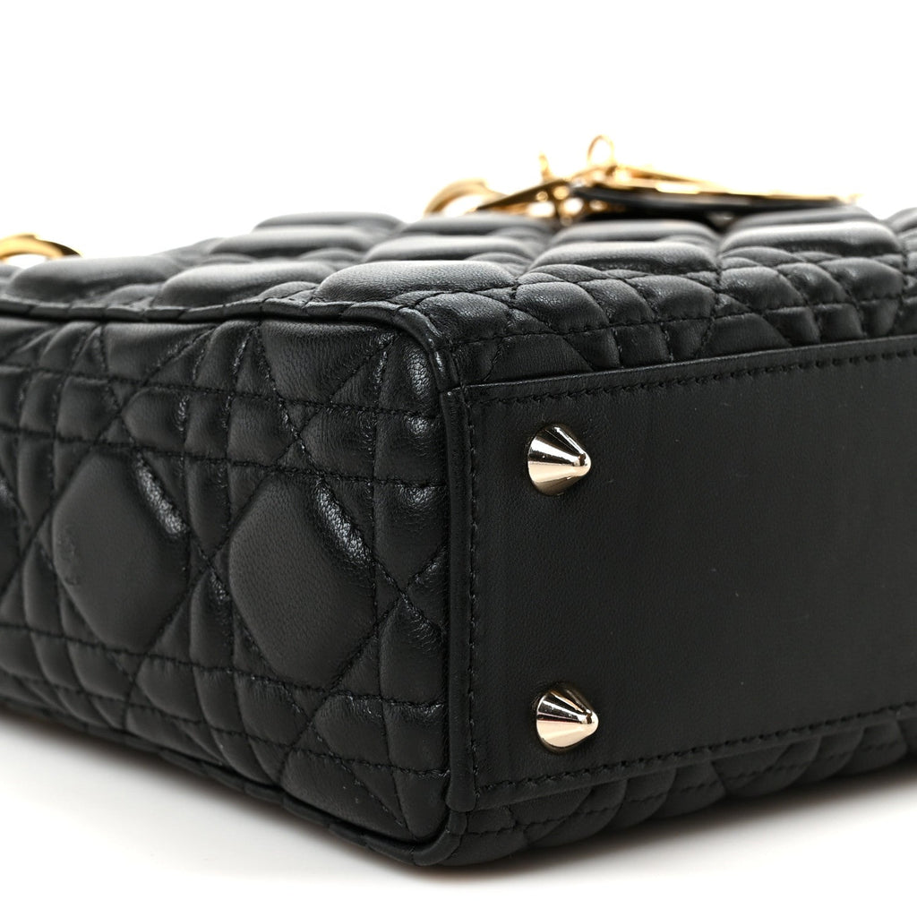 Lambskin Cannage Small Lady Dior Black