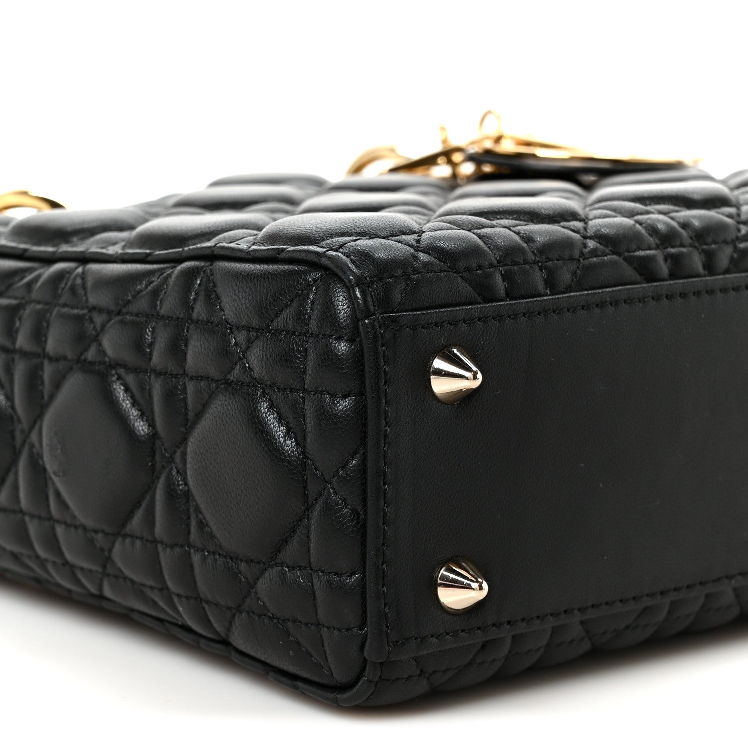 Lambskin Cannage Small Lady Dior Black