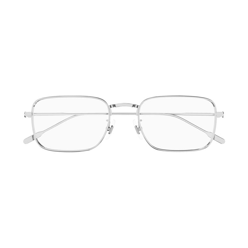 Montblanc Eyeglasses Rectangle Full Rim, Gold Frame and Clear Demo Lens Lens MB0212O002