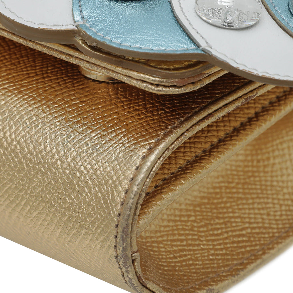 Dolce & Gabbana Metallic Gold Angel Chain Clutch Bag