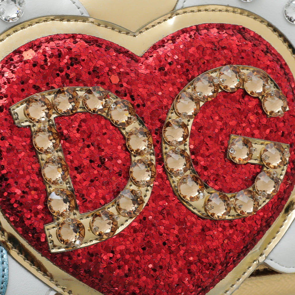 Dolce & Gabbana Metallic Gold Angel Chain Clutch Bag