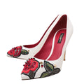 Dolce & Gabbana White Multicolor Kate Platform Embellished Pump 37