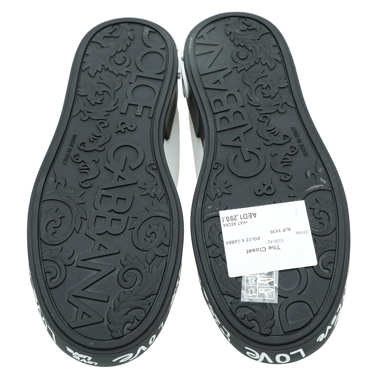Dolce & Gabbana Multicolor Portofino Heart Print Low Top Sneakers 36.5