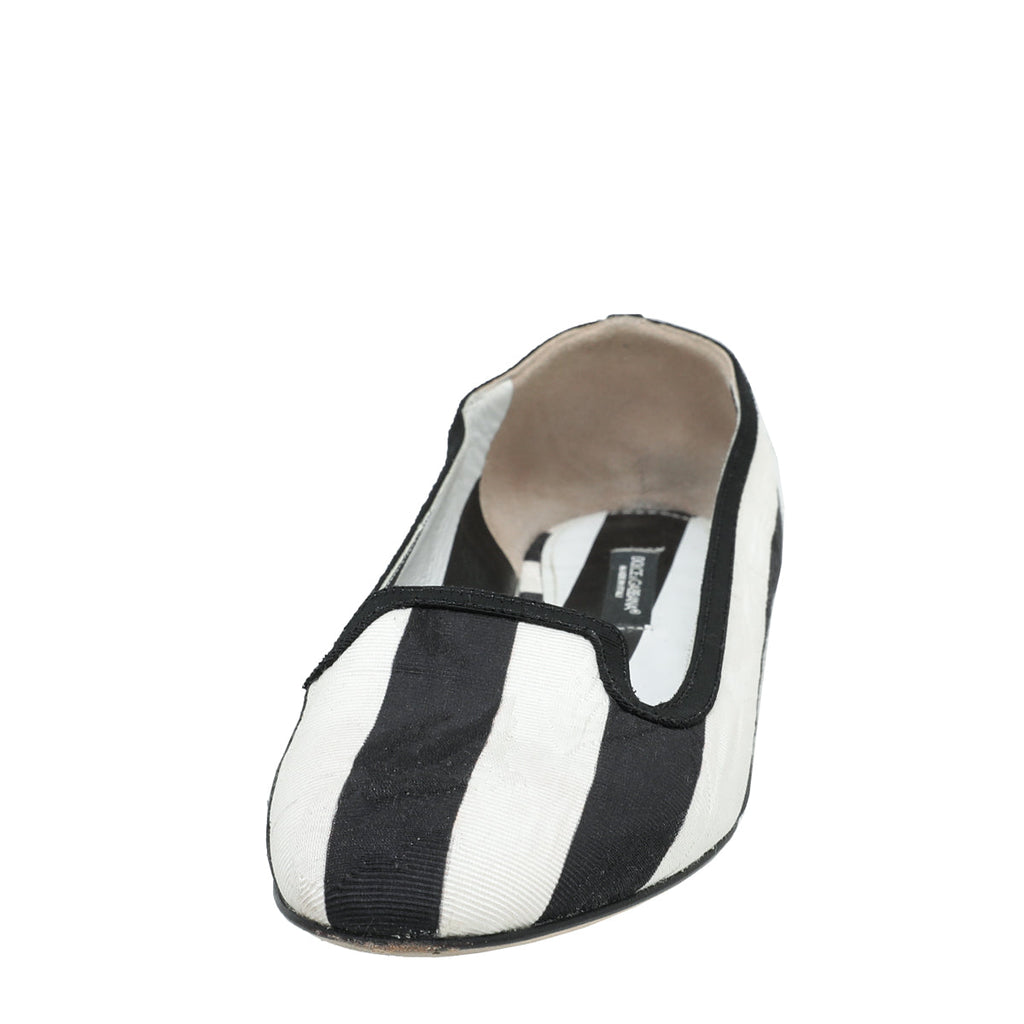 Dolce & Gabbana Bicolor Striped Ballerina Flats 35