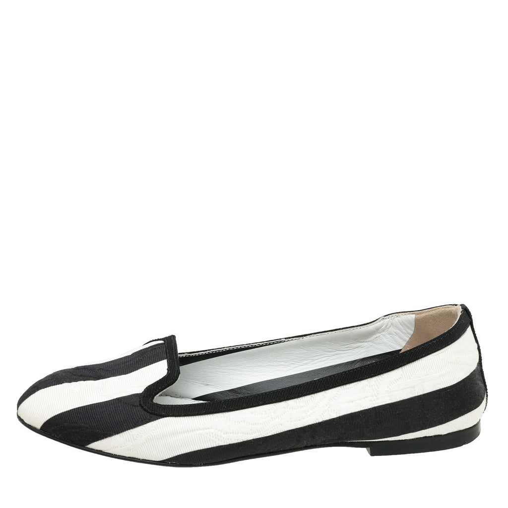 Dolce & Gabbana Bicolor Striped Ballerina Flats 35