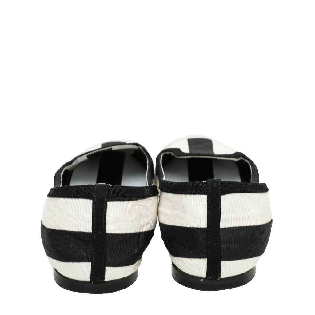 Dolce & Gabbana Bicolor Striped Ballerina Flats 35