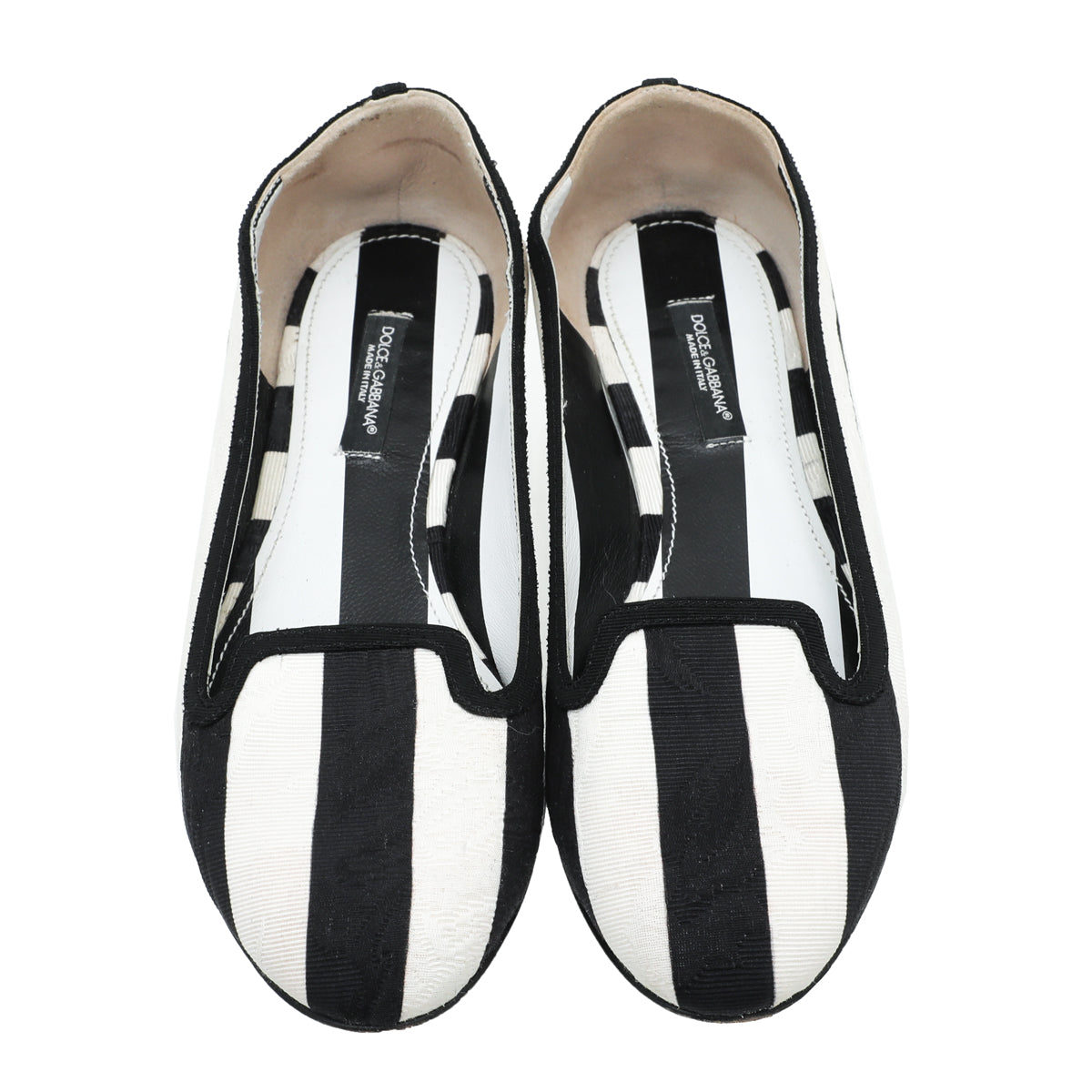 Dolce & Gabbana Bicolor Striped Ballerina Flats 35